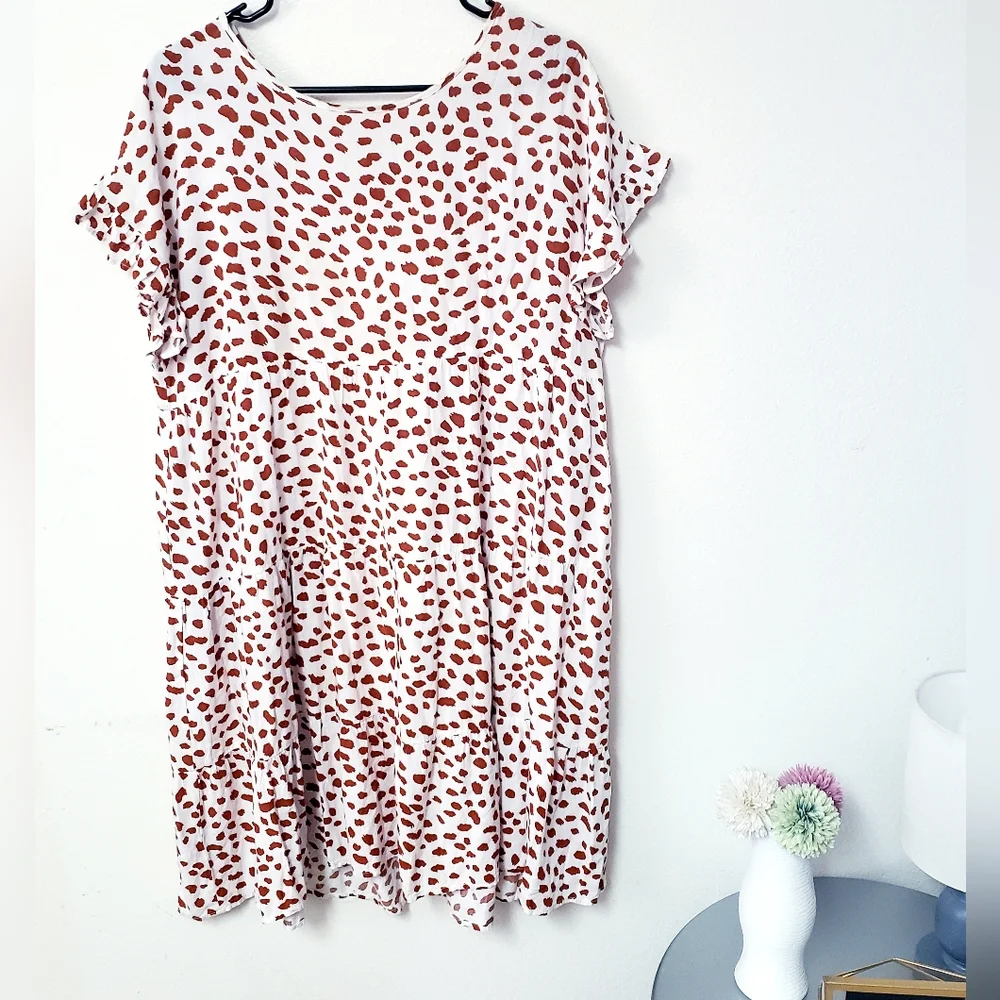 Babydoll Cheetah Print Dress - Picture 1 of 3